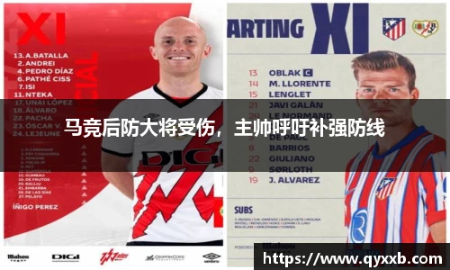 马竞后防大将受伤，主帅呼吁补强防线